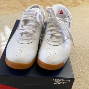 Reebok princess sneakers - white- worn once - size 8-1/2